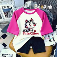 Set legging in 3D mẹ bé nhà Bé xinh cho bé gái BXG2572