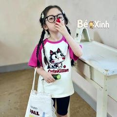 Set legging in 3D mẹ bé nhà Bé xinh cho bé gái BXG2572