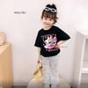 Bộ thun in Balleria quần loe dễ thương cho bé gái BXG1781