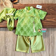[Tặng Kèm Cham] Bộ lụa Gấm trung thu cho bé gái nhà Bé Xinh Shop BXG2299