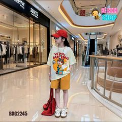 Set áo in mèo Dangerous quần Cotton Lạnh cho bé trai & bé gái BXG2245