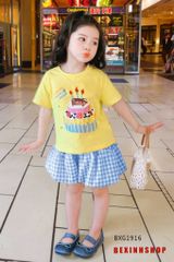 [BexinhshopVN] Set áo thun Bánh kem quần bí dễ thương cho bé gái BXG1916