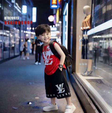 Set thun sát nách họa tiết phun sơn LV cực ngầu cho bé trai BTB28923