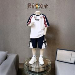 Bộ đồ thun thể thao chạy viền Bé Xinh Shop dễ thương, năng động cho bé trai BXG2436