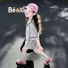 Set thun bóng thể thao hiphop năng động cho bé gái nhà Bé Xinh Shop BXG2495