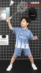 Set thun cổ bẻ thể thao lé viền ULIMATE Nanox dễ thương cho bé trai BTB28970