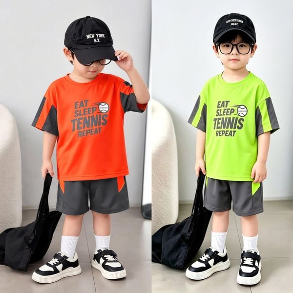 Set thể thao thun lạnh Tennis nhà BexinhshopVN siêu mát - siêu ngầu cho bé trai BXG2414