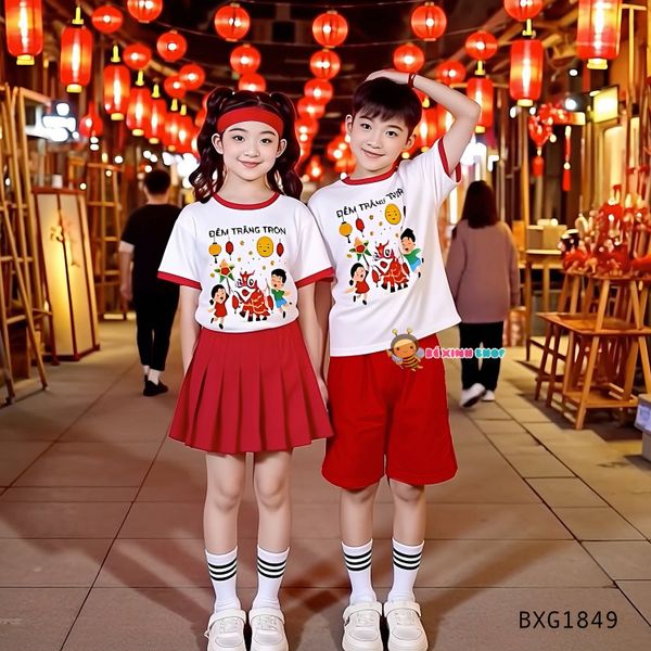 [TRUNG THU] Bộ đồng phục bé trai & bé gái chơi lễ Trung Thu BXG1849