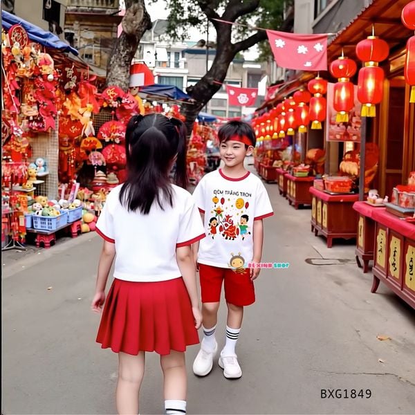 [TRUNG THU] Bộ đồng phục bé trai & bé gái chơi lễ Trung Thu BXG1849
