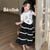 Set áo mèo phối chân váy bi phối ren phong cách Vintage bé gái nhà Bé Xinh Shop BXG2500