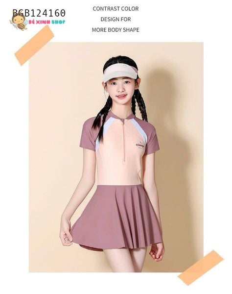Váy bơi liền quần size đại cồ (25 - 56 kg) dễ thương cho bé gái BGB124160