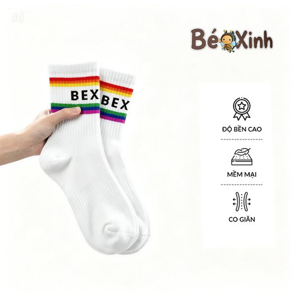 Vớ trẻ em cầu vồng cổ trung - NĂNG ĐỘNG, ÊM ÁI CHO BÉ YÊU BXG2390
