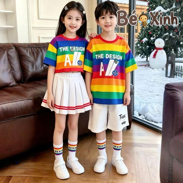 Vớ trẻ em cầu vồng cổ trung - NĂNG ĐỘNG, ÊM ÁI CHO BÉ YÊU BXG2390