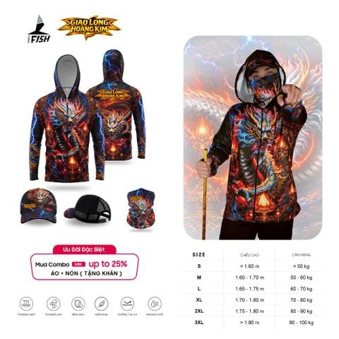 Áo Câu Cá GIAO LONG HOÀNG KIM