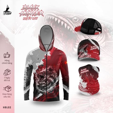 Áo Câu Cá BLACK HUNTER HUYẾT NGƯ