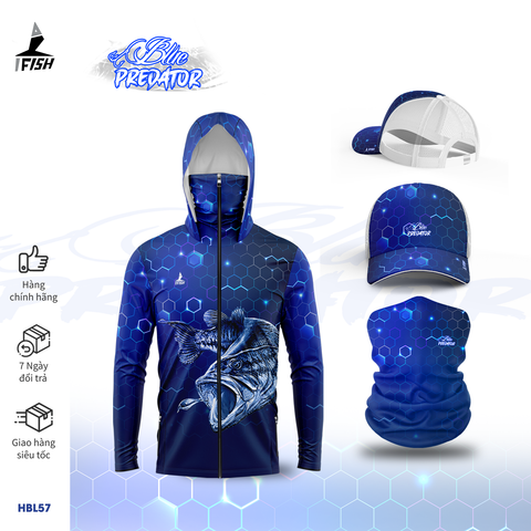 Áo Câu Cá BLUE PREDATOR