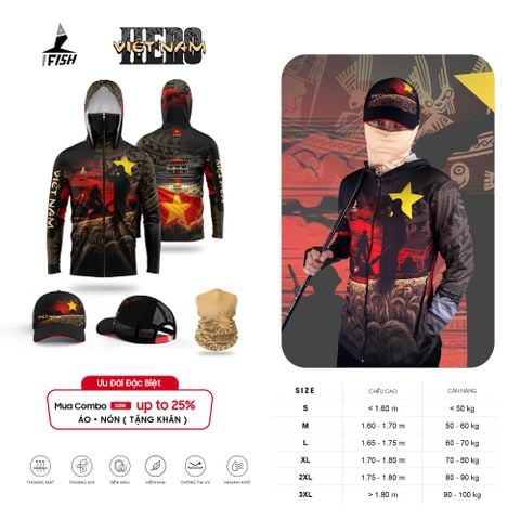 Áo Câu Cá VIỆT NAM HERO