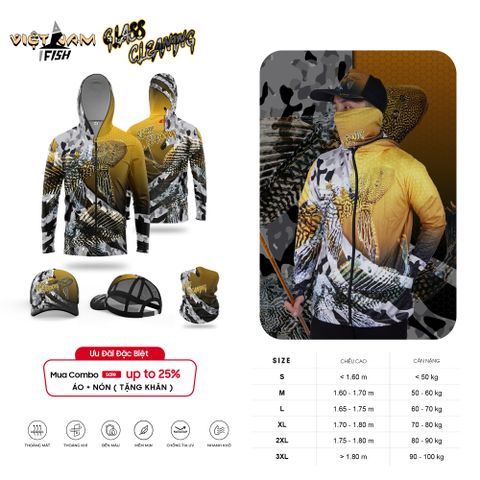 Áo Câu Cá GLASS CLEANING
