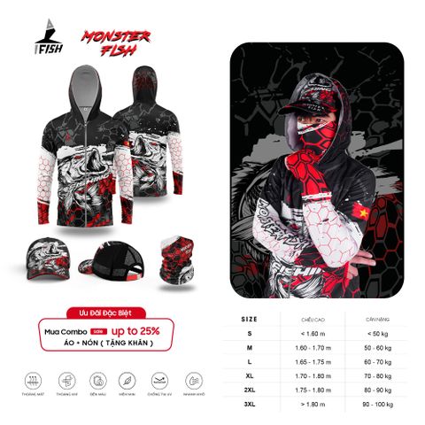 Áo Câu Cá MONSTER FISH