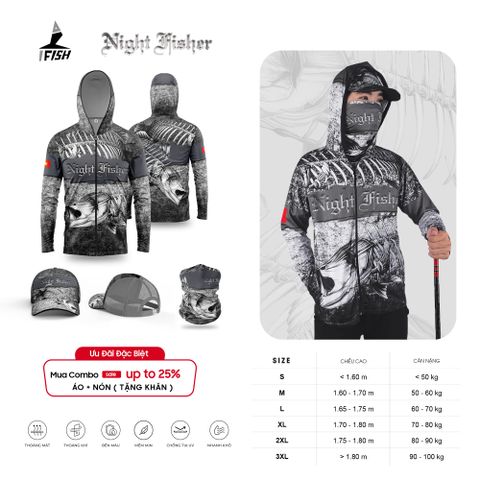 Áo Câu Cá NIGHT FISHER