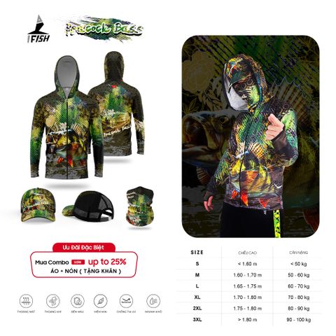 Áo Câu Cá PEACOCK BASS