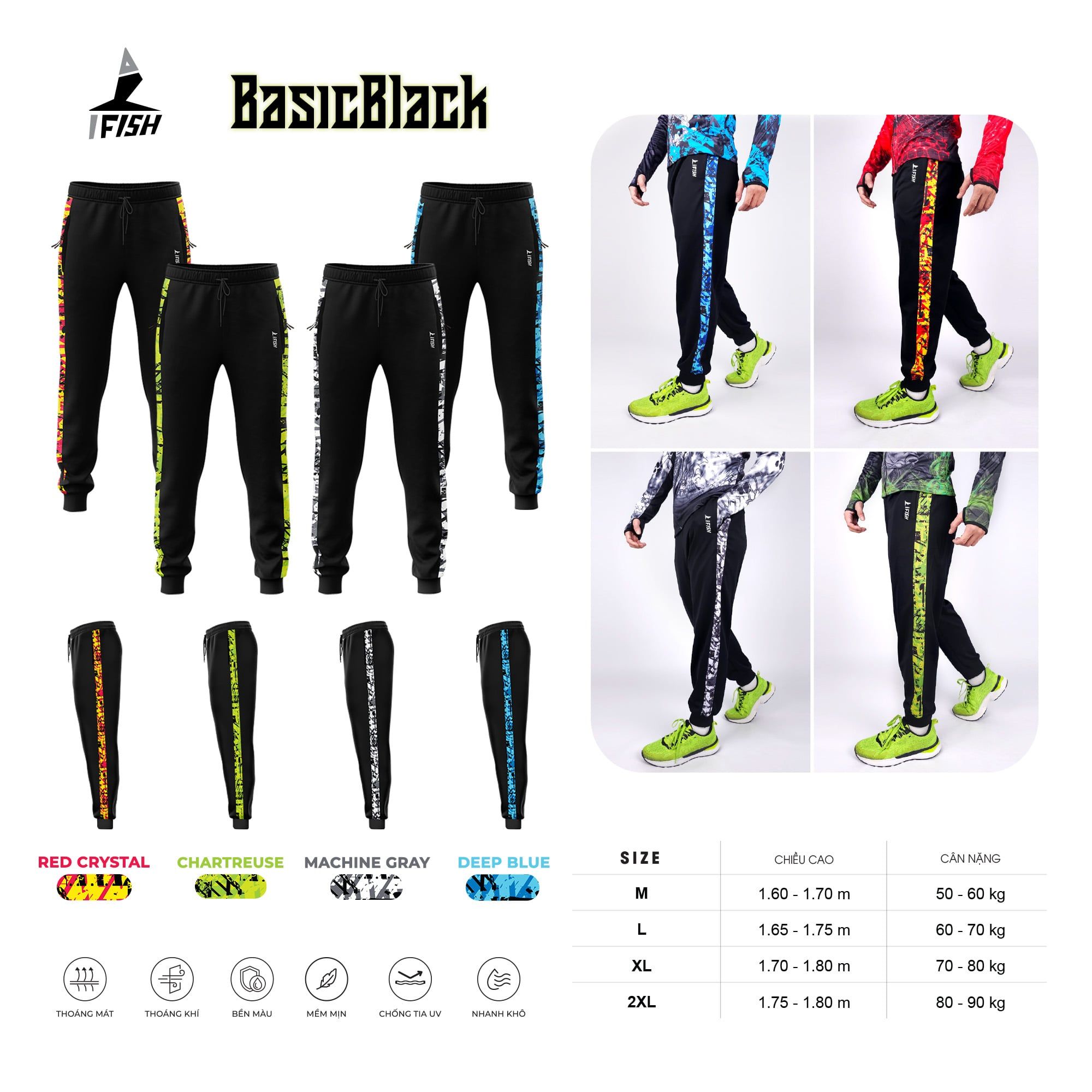  Quần Câu Cá BASIC BLACK 