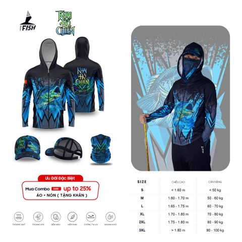  Áo Câu Cá KHAI HỒ CHIẾN 