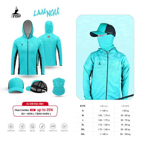 Áo Câu Cá LAM NGƯ