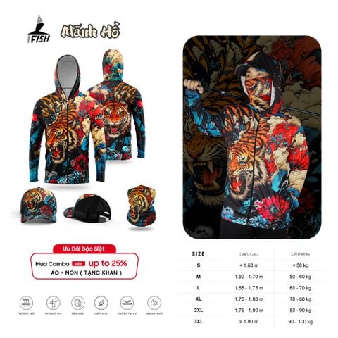 Áo Câu Cá MÃNH HỔ