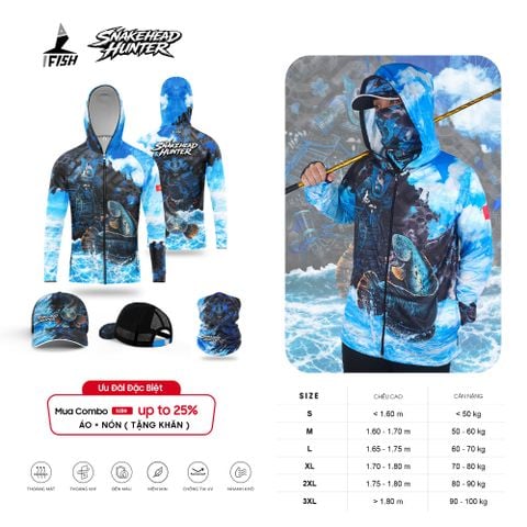 Áo Câu Cá SNAKEHEAD HUNTER