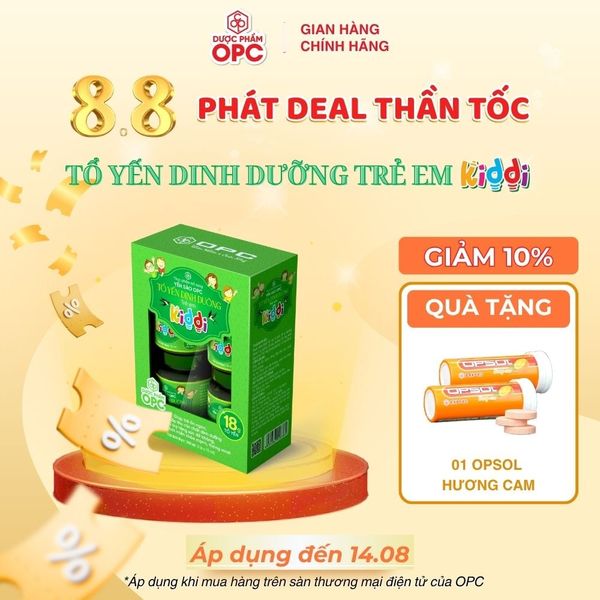  TPBS. YẾN SÀO OPC - TỔ YẾN DINH DƯỠNG TRẺ EM (KIDDI) 