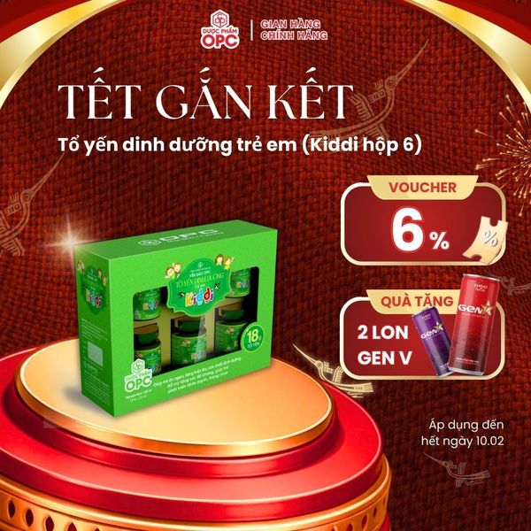  TPBS. YẾN SÀO OPC - TỔ YẾN DINH DƯỠNG TRẺ EM (KIDDI) 