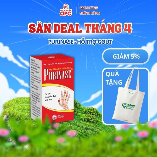  TPBVSK. PURINASE - Hỗ trợ tăng đào thải acid uric. 
