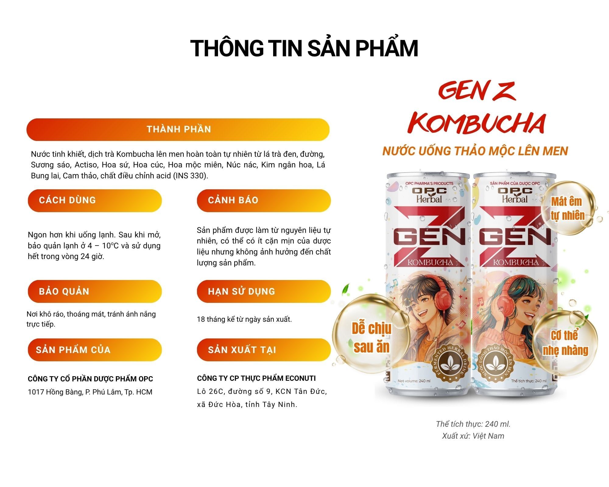  GEN Z KOMBUCHA – NƯỚC UỐNG THẢO MỘC LÊN MEN 