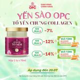  TPBS. YẾN SÀO OPC - TỔ YẾN COLLAGEN (Hộp 1 lọ) 