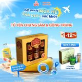  TPBS. YẾN SÀO OPC - TỔ YẾN CHƯNG SÂM VÀ ĐÔNG TRÙNG (Hộp 6 lọ) 