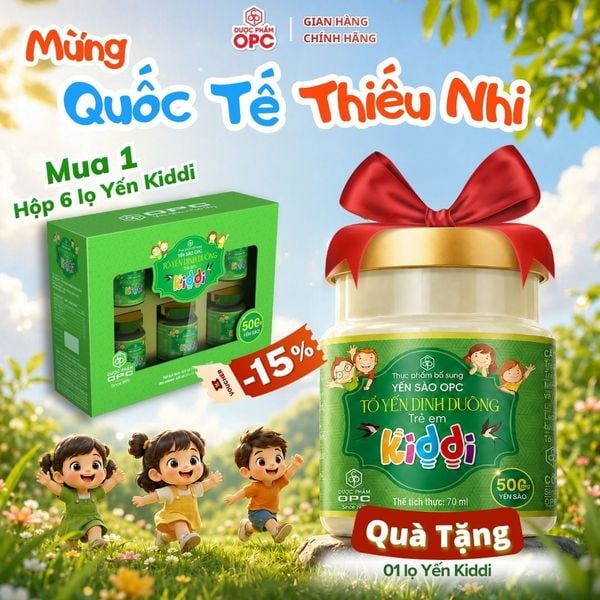  TPBS. YẾN SÀO OPC - TỔ YẾN DINH DƯỠNG TRẺ EM (KIDDI) 
