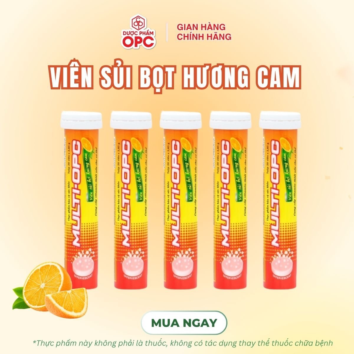  TPBVSK Viên sủi bọt hương cam MULTI - OPC® 
