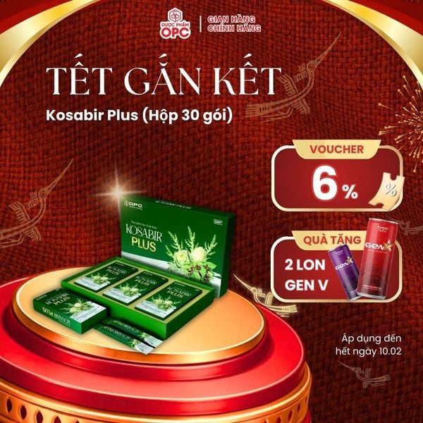  (TPBVSK) Kosabir Plus (3 hộp 10 gói x 15 ml) 