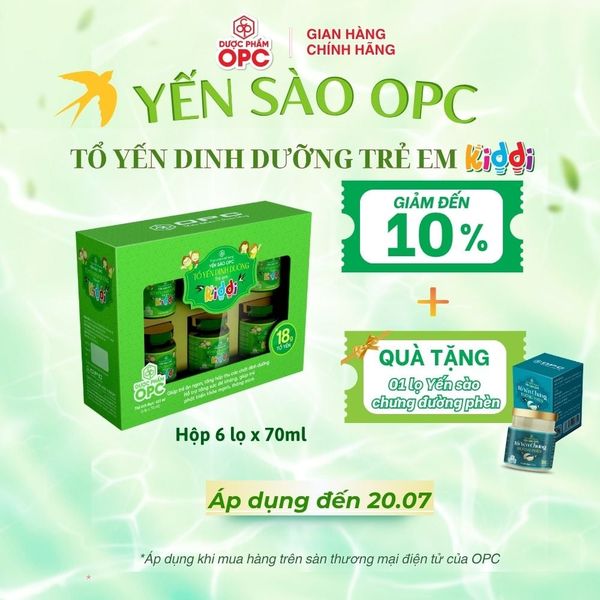  TPBS. YẾN SÀO OPC - TỔ YẾN DINH DƯỠNG TRẺ EM (KIDDI) 
