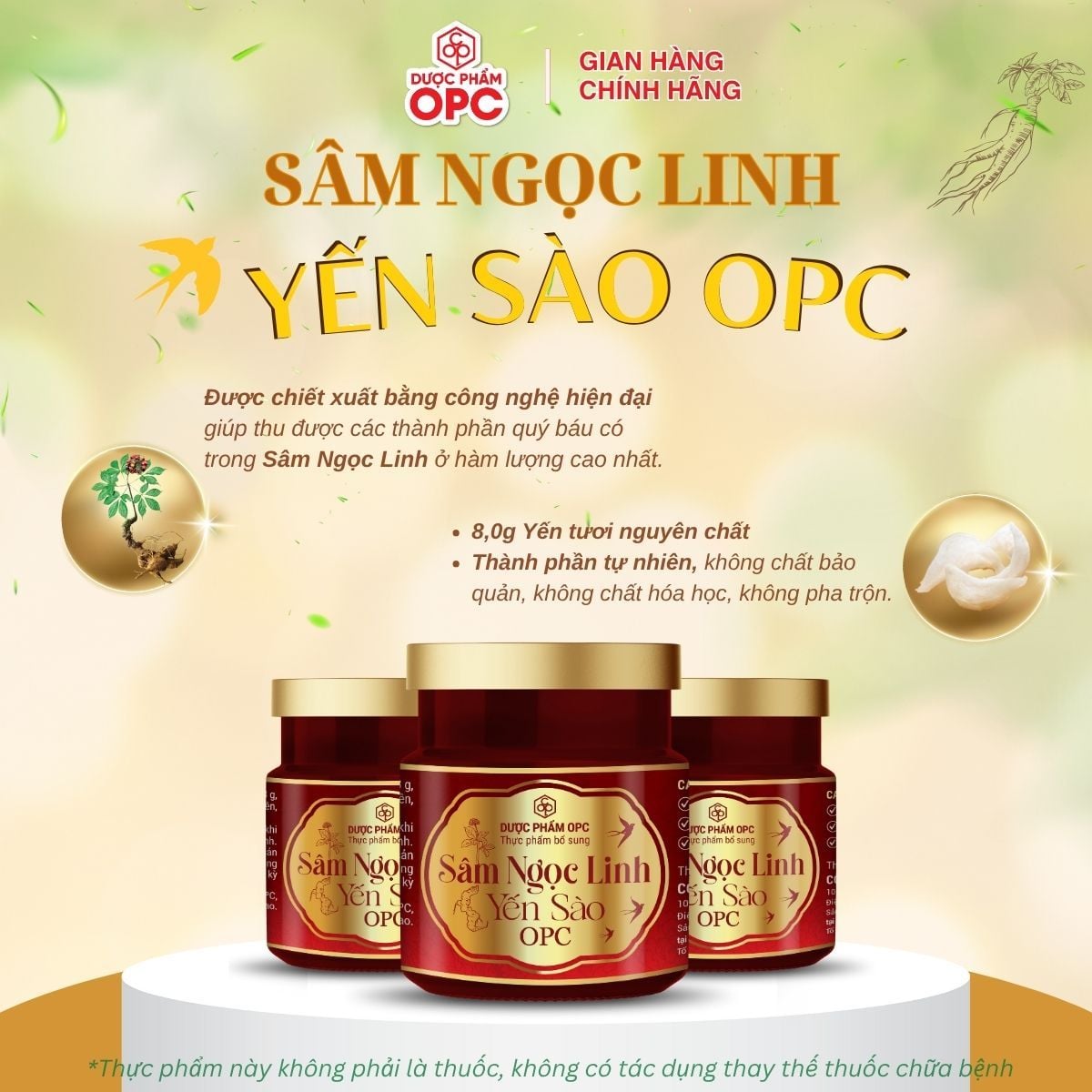  SÂM NGỌC LINH YẾN SÀO OPC 