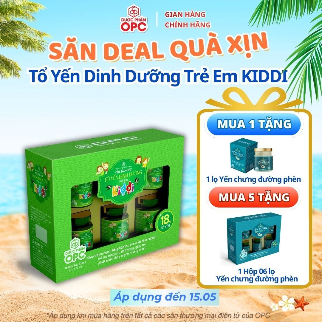  TPBS. YẾN SÀO OPC - TỔ YẾN DINH DƯỠNG TRẺ EM (KIDDI) 