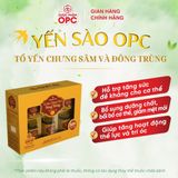  YẾN SÀO OPC - TỔ YẾN CHƯNG SÂM VÀ ĐÔNG TRÙNG (Hộp 6 lọ) 