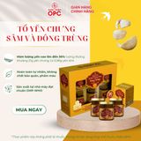  TPBS. YẾN SÀO OPC - TỔ YẾN CHƯNG SÂM VÀ ĐÔNG TRÙNG (Hộp 1 lọ) 