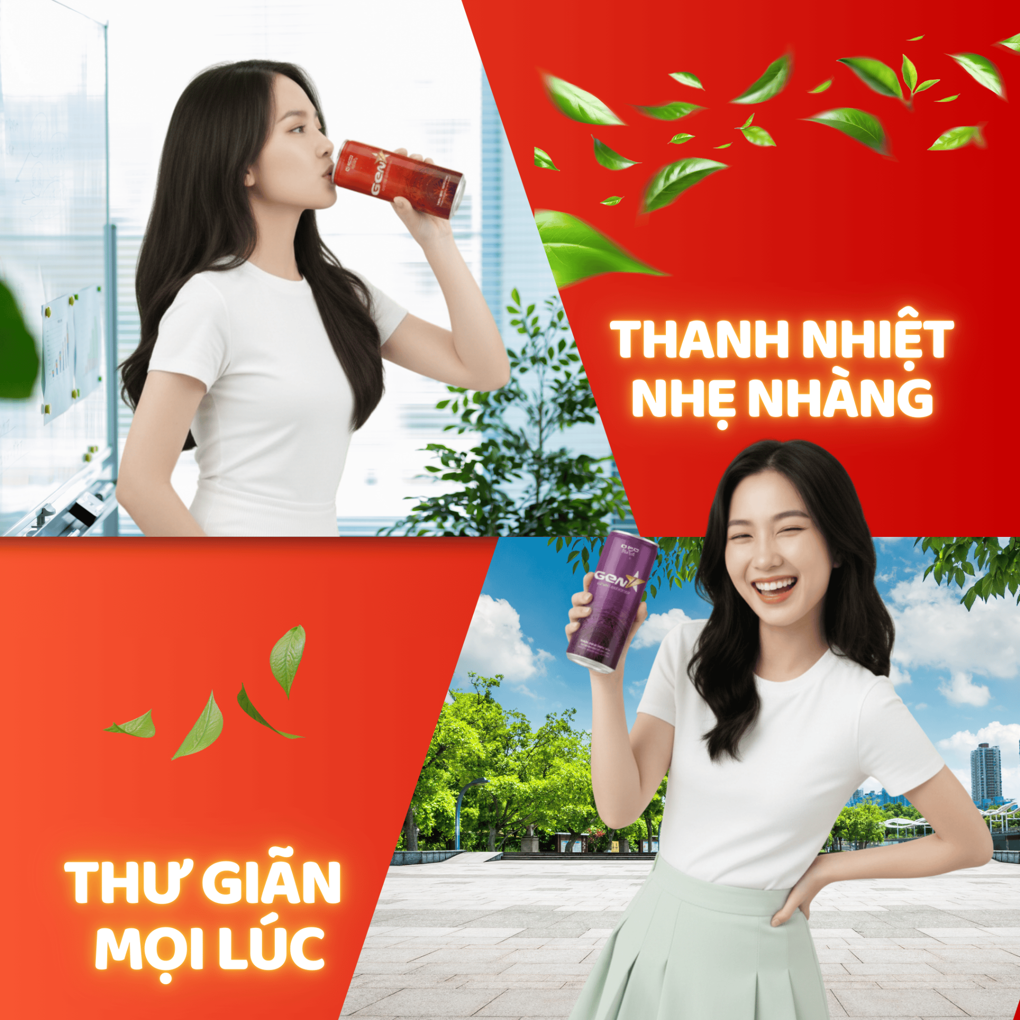  Nước uống thảo mộc Gen V (Lốc 6 lon) 