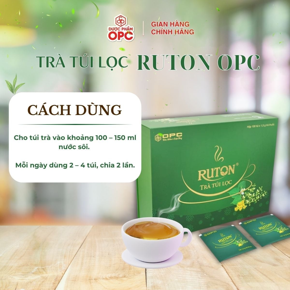  RUTON® TRÀ TÚI LỌC 