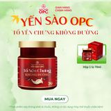  TPBS. YẾN SÀO OPC - TỔ YẾN CHƯNG KHÔNG ĐƯỜNG (Hộp 1 lọ) 