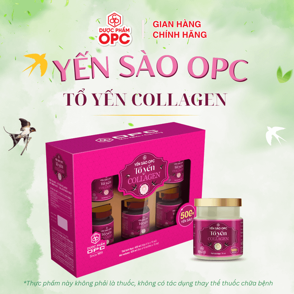  YẾN SÀO OPC - TỔ YẾN COLLAGEN (Hộp 6 lọ) 