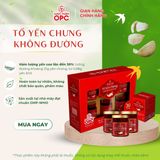  TPBS. YẾN SÀO OPC - TỔ YẾN CHƯNG KHÔNG ĐƯỜNG (Hộp 1 lọ) 