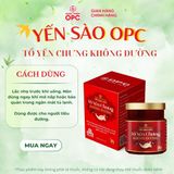  TPBS. YẾN SÀO OPC - TỔ YẾN CHƯNG KHÔNG ĐƯỜNG (Hộp 1 lọ) 